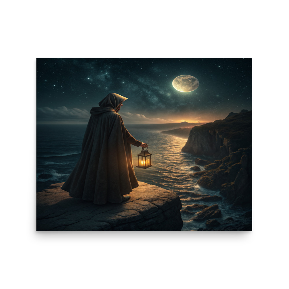 Drift's World Poster · Cliff Edge — Two Lanterns