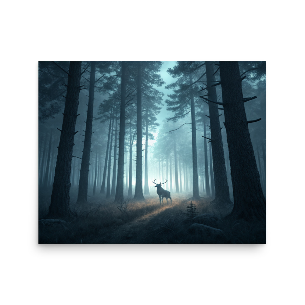 Drift's World Poster · Foggy Forest Antler